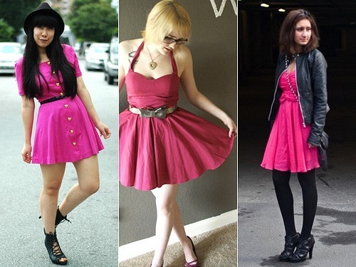vestido rosa choque combina com que cor de sapato
