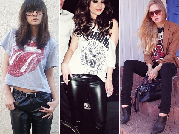 16 maneiras de usar sua camisa de banda  Moda roqueira, Moda rockeira,  Looks com camisetas
