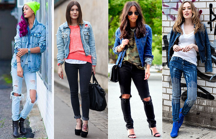 jaqueta jeans com calca jeans